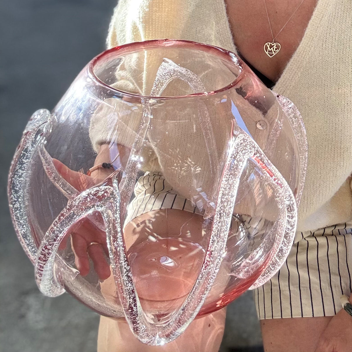 Kodanska Faith Vase Circle Vase Pink W/Sand Art Denmark