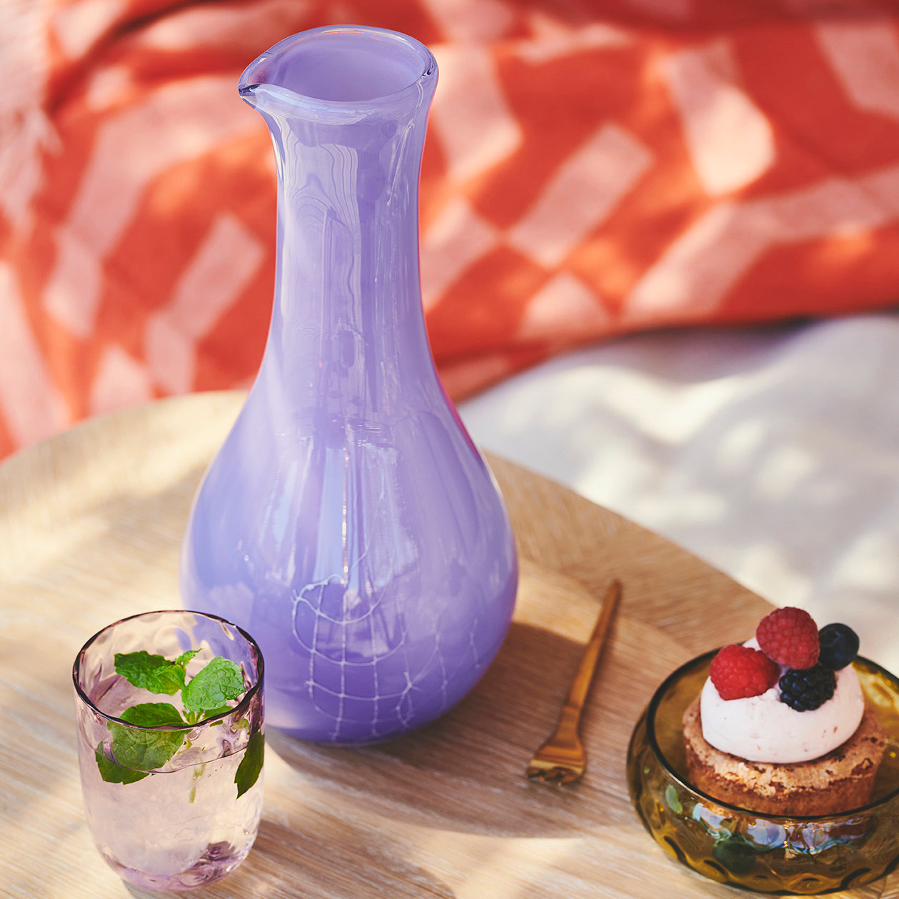 Kodanska Flow Karaffel Carafe / Vase Purple W. Print