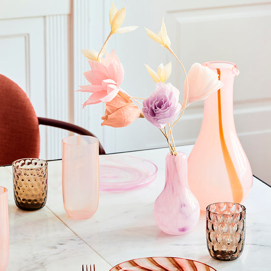 Kodanska Flow Vase Mini Vase Pink W. Pink Stripes