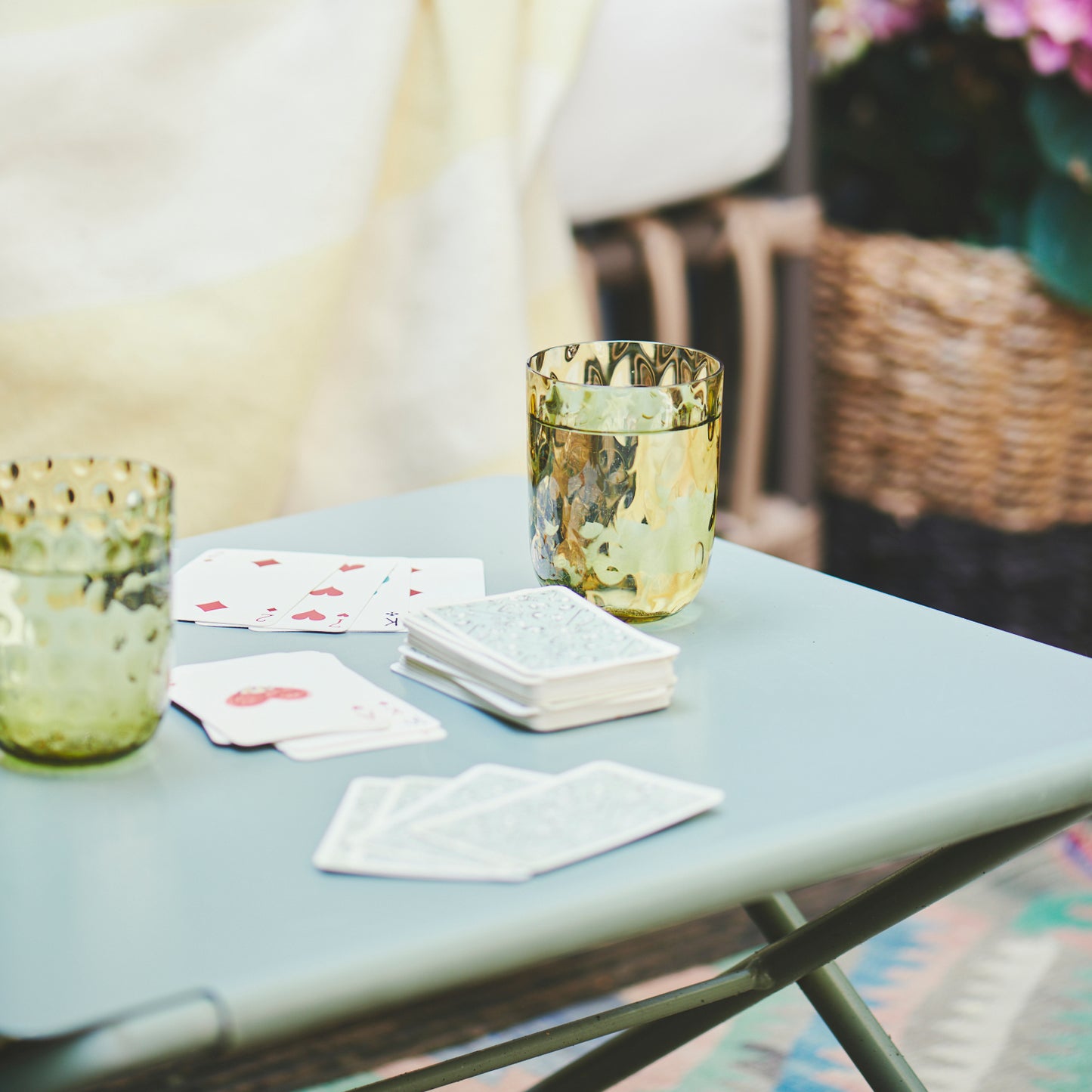 Kodanska Danish Summer Glas Big Drops Water Glass Olive Green