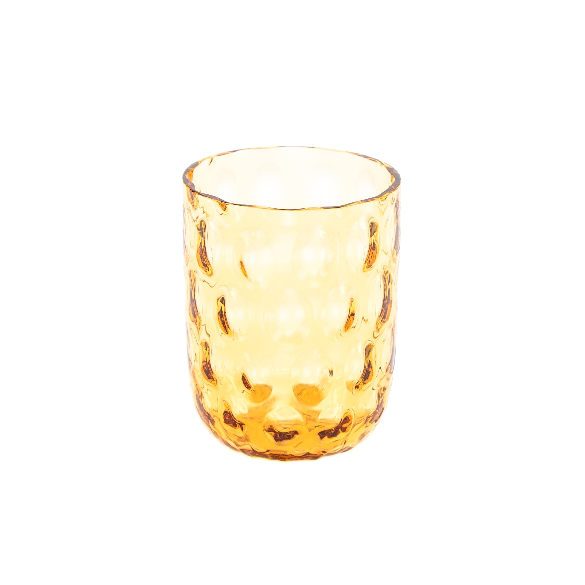 Kodanska Danish Summer Tumbler Big Drops Water Glass Amber