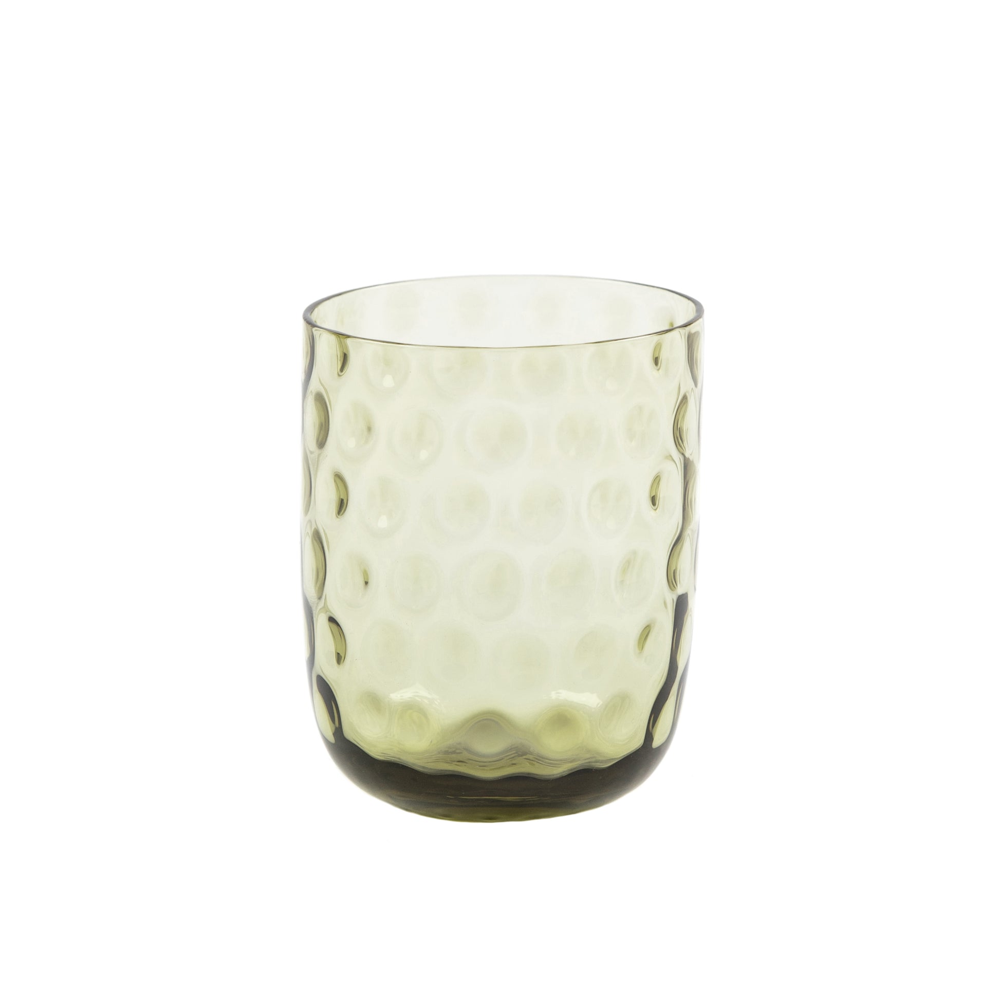Kodanska Danish Summer Tumbler Small Drops Water Glass Olive Green