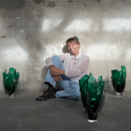 Kodanska Faith Vase 01 Art Vase Green W/Art