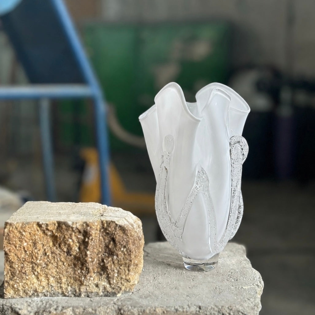 Kodanska Faith Vase 01 Art Ice Vase Ice w. Sand Art Denmark