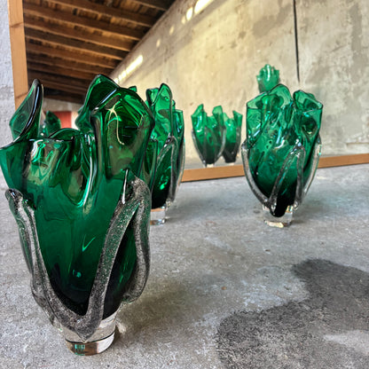 Kodanska Faith Vase 02 Art Vase Green W/Sand Art