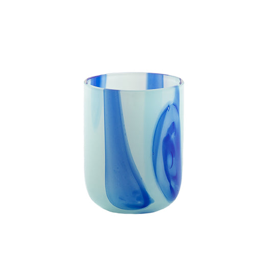 Kodanska Flow Glas Water Glass Light Blue W. Stripes