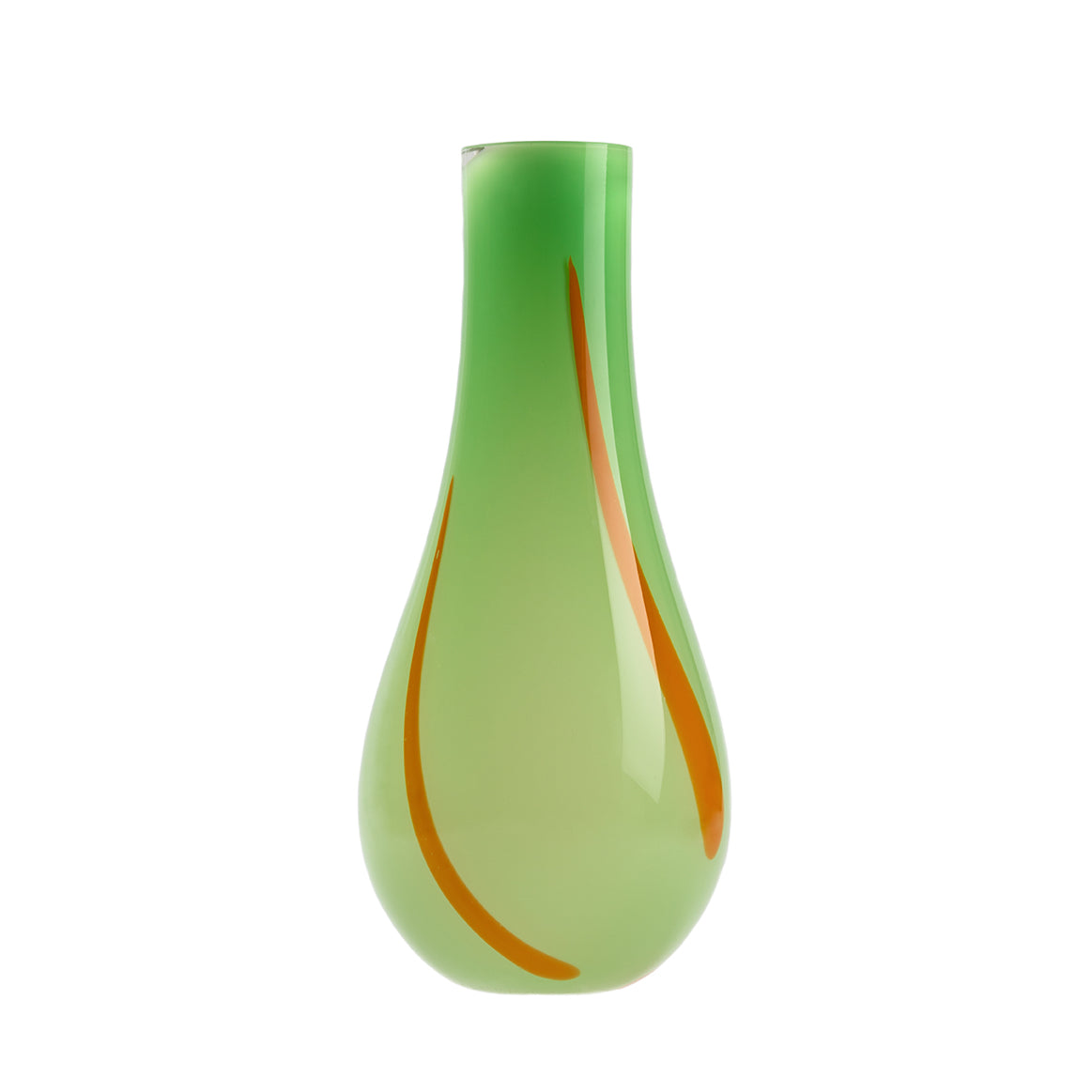 Kodanska Flow Vase Vase Green W. Orange Stripes